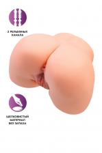 Мастурбатор реалистичный в форме попки, с 2 любовными входами, ТPE, телесный, 5,2 кг