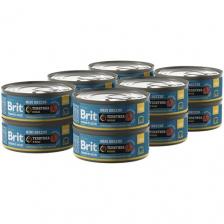 Корм для собак Brit Premium by Nature Mini breeds телятина и язык 12 шт. х 100 г (для мелких пород)