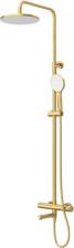 Душевая стойка Cezares Relax RELAX-CVD-BORO со смесителем и изливом, брашированное золото