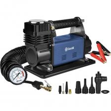 Данная модель принадлежит к новой ПРОФЕССИОНАЛЬНОЙ линейке компрессоров «МX», разработанной с учетом современных технологий и потребностей автолюбителей. В линейке собраны самые мощные и производительные компрессоры, которые не имеют аналогов на российском рынке. Модели повышенной мощности серии «МХ» могут быть использованы для накачки шин транспорта, с которым не справится обычный компрессор: Джипы, Пикапы, Внедорожники, грузовой транспорт и т.д. Преимущества : 1. Насос автомобильный электрический оснащен более мощным двигателем с медной обмоткой, что позволяет ему работать быстрее и эффективнее обычных компрессоров. 2. Поршневая группа полностью выполнена из высококачественного металла. Это гарантирует долгий срок службы и абсолютную надежность. 3. В комплекте идут различные насадки, что позволяет использовать компрессор для накачки не только автомобильных шин, но и велосипедов, мячей, матрасов, лодок и других надувных изделий. 4. Корпус компрессора изготовлен из прочного металла, устойчивого к механическим воздействиям. 5. Компрессор укомплектован быстросъёмным наконечником, который сильно ускоряет и упрощает процесс подключения компрессора к колесу. 6. Стравливающий клапан дефлятор позволяет удобно регулировать давление.