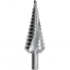 Сверло ступенчатое спиральное Bucovice Tools предназначено для получения отверстий различного диаметра в листовых материалах без перестановки режущего инструмента. Сверло изготовлено из быстрорежущей стали HSS, благодаря чему служит длительное время. Оснащено спиральным желобком для лучшего отвода стружки и увеличения скорости сверления. Характеристики: Диаметр - 4/5/6/7/8/9/10/11/12 мм; Количество ступеней - 9 шт. Внимание, изображение товара может отличаться от реального! Верные параметры указаны в технических характеристиках товара.