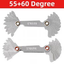 55/60 градусов метрическая резьба, заглушка, манометр, имперская шестерня, зубчатый винт, шаг, измерительный инструмент из углеродистой стали, измерительный инструмент для метчика