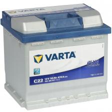 Автомобильный аккумулятор Varta Blue Dynamic C22 52 Ач обратная полярность L1