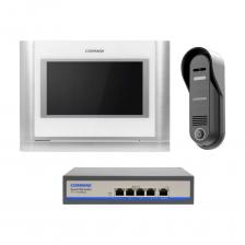 Комплект IP видеодомофона CIOT-700M2 с вызывной панелью CIOT-D20P и коммутатором CIOT-H4L2 – это современное и надежное решение для контроля доступа и безопасности вашего дома или офиса. Объединяя передовые технологии и удобный интерфейс, этот комплект предоставляет вам полный контроль над входной зоной и обеспечивает высокий уровень защиты. IP видеодомофон CIOT-700M2 Дисплей: 7-дюймовый цветной сенсорный экран с высоким разрешением, обеспечивающий четкое и детализированное изображение. IP-технология: Подключение через IP-сеть позволяет интегрировать домофон в существующую инфраструктуру и управлять системой удаленно. Двусторонняя аудиосвязь: Высококачественная аудиосвязь для общения с посетителями в режиме реального времени. Функция записи: Возможность записи видео и аудио с вызывной панели для последующего просмотра. Дизайн: Стильный и современный дизайн, который украсит любой интерьер. Вызывная панель CIOT-D20P Камера: Высококачественная камера с высоким разрешением и широким углом обзора для четкого изображения посетителей. Инфракрасная подсветка: Обеспечивает отличное качество видео в условиях низкой освещенности. Корпус: Прочный, влагозащищенный корпус, устойчивый к внешним воздействиям, идеально подходит для наружной установки. Подключение: IP-соединение для стабильной и быстрой передачи данных. Коммутатор CIOT-H4L2 Порты: 4 порта PoE для подключения IP-камер и других сетевых устройств, обеспечивающих передачу данных и питания по одному кабелю.