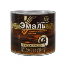 Алкидно-уретановая быстросохнущая краска для пола Краска алкидно-уретановая быстросохнущая для пола Радугамалер желто-коричневая 0,9 кг 4640000601010