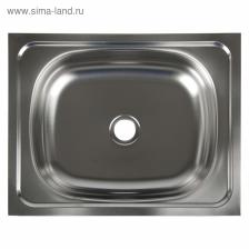 Мойка кухонная «Владикс», накладная, без сифона, 50x40 см, нержавеющая сталь 0.4 мм