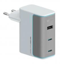 Зарядное устройство Cuktech Gan 100W (AD1003EU) 2C+1A, с кабелем Type-C, белый
