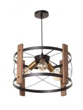 Светильник BayerLux «Корт», 3x40 Вт, Е27, чёрный/венге, 39.5x39.5x22.5(+100) см