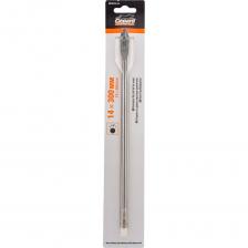 Сверло перьевое удлиненное по дереву 14x300 мм Gepard GP0416-14 предназначено для сверления глухих и сквозных отверстий в мягкой и средней твердости древесине и легких строительных материалах, таких как гипсокартон. Изготовлено из высококачественной углеродистой инструментальной стали. Удлиненный профиль расширяет спектр работ и возможности применения сверл без использования удлинителя. Надежно фиксируется в кулачковом патроне без проскальзывания. Высокая скорость сверления. Заточка: сверло с боковыми подрезателями (зубцами). Вертикальная заточка центрирующего острия, а также заточка углубления кромки (плечевое заострение). Внимание, изображение товара может отличаться от реального! Верные параметры указаны в технических характеристиках товара.