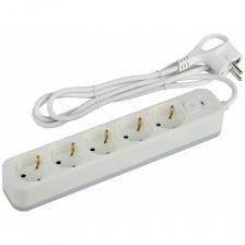 Сетевой фильтр Intro SFE530-W с заземлением, с выключателем, 5 розеток, провод 3 м, ПВС 3x0,75мм2. Базовый уровень защиты техники: от импульсных помех, от перегрузки, от короткого замыкания. Максимальная мощность 10А/2200 Вт. Корпус из негорючего пластика (полипропилен). Вилка обеспечена кольцом для удобного извлечения ее из розетки. Выключатель со световой индикацией позволяет выключить все приборы, подключенные к сетевому фильтру, не вынимая вилки из розетки.