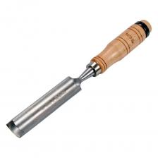 Полукруглая стамеска по дереву 25 мм материал углеродистая сталь 55# , длина лезвия 125 мм , лакированная деревянная рукоять с металлическим наконечником - длина 112 мм Для обработки древесины и древесных материалов.