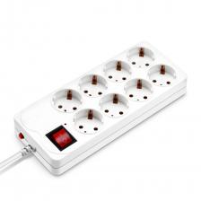 Buro Сетевой фильтр 5м (8 розеток) белый (коробка) [800SH-5-W]