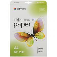 PME230050A4 PME230050A4 PrintPro Photo paper matte 230g/m, A4, 50pc., цена за 1 шт