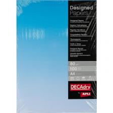 Дизайн-бумага Decadry синяя (A4, 80 г/кв.м, 100 листов в упаковке)