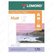 Lomond 0102012 Двусторонняя Матовая/Матовая фотобумага для струйной печати, A3, 170 г/м2, 100 листов Lomond 0102012 Двусторонняя Матовая/Матовая фотобумага для струйной печати, A3, 170 г/м2, 100 листов