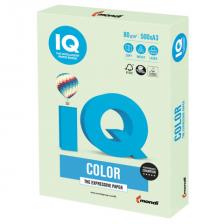 Бумага цветная IQ color БОЛЬШОЙ ФОРМАТ (297х420 мм), А3, 80 г/м2, 500 л., пастель, светло-зеленая, GN27 Бумага цветная IQ color БОЛЬШОЙ ФОРМАТ (297х420 мм), А3, 80 г/м2, 500 л., пастель, светло-зеленая, GN27