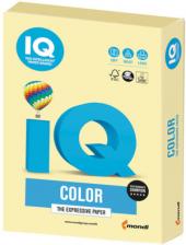 Цветная бумага для офиса IQ-COLOR А4, 160 г/м, 250 листов, пастель, желтая (110803)