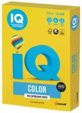 Цветная бумага для офиса IQ-COLOR А4, 160 г/м, 250 листов, ярко-желтая (110776)