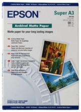 Epson C13S041340 Бумага Archival Matte Paper A3+, 192 г/м2, 50 листов в пачке