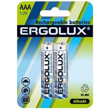 Ergolux AAA-600mAh Ni-Mh BL-2 (NHAAA600BL2, аккумулятор,1.2В) (упак. 2 шт.), цена за 1 упак.