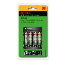 30425552-RU1 Зарядное устройство для аккумуляторов Kodak USB Overnight charger with 4 x 1100 mAh [K4AA/AAA], цена за 1 шт