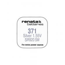 Renata R 371 (SR 920 SW, 1.55V, 38mAh, 9.5x2.1mm)(батарейка для часов), цена за 1 шт.