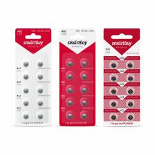 Батарейка часовая Smartbuy AG2-10B (200/2000) (SBBB-AG2-10B) (цена за упаковку, 10 шт), цена за 1 упак