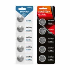 Литиевый элемент питания Smartbuy CR2430/5B (100/2000) (SBBL-2430-5B) (цена за упаковку, 5 шт), цена за 1 упак