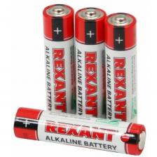 Батарейки REXANT AAA/LR03 1,5 V 4 шт. блистер – фото 1