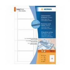 HERMA 8889 Этикетки самоклеющиеся Бумажные глянцевые А4, 83 x 52, цвет: Белый, клей: перманентный, для печати на: струйных аппаратах, в пачке: 10 листов/100 этикеток HERMA 8889 Этикетки самоклеющиеся Бумажные глянцевые А4, 83 x 52, цвет: Белый, клей: перманентный, для печати на: струйных аппаратах, в пачке: 10 листов/100 этикеток
