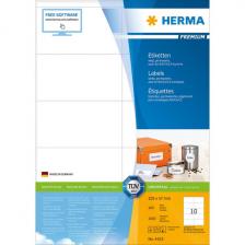 HERMA 4425 Этикетки самоклеющиеся Бумажные А4, 105.0 x 57.0, цвет: Белый, клей: перманентный, для печати на: струйных и лазерных аппаратах, в пачке: 100 листов/1000 этикеток