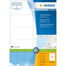 HERMA 4268 (круглые углы) Этикетки самоклеющиеся Бумажные А4, 99.1 x 57.0, цвет: Белый, клей: перманентный, для печати на: струйных и лазерных аппаратах, в пачке: 100 листов/1000 этикеток HERMA 4268 (круглые углы) Этикетки самоклеющиеся Бумажные А4, 99.1 x 57.0, цвет: Белый, клей: перманентный, для печати на: струйных и лазерных аппаратах, в пачке: 100 листов/1000 этикеток