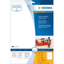 HERMA 8895 Этикетки самоклеющиеся Бумажные глянцевые А4, 210.0 x 297.0, цвет: Белый, клей: перманентный, для печати на: струйных аппаратах, в пачке: 10 листов/10 этикеток