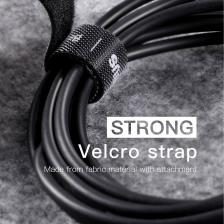 Лента для стяжки Baseus Colourful Circle Velcro strap 1м Чёрная ACMGT-E01 – фото 4