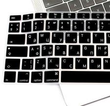 Черная силиконовая накладка на клавиатуру для Macbook Air 13 2018 – 2019 (Rus/Eu) – фото 2