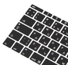 Черная силиконовая накладка на клавиатуру для Macbook 12/Pro 13/15 2016 – 2019 (Rus/Eu) – фото 2