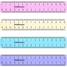ErichKrause Линейка Pastel 15 см 4 шт, 49558, микс, 4 шт.