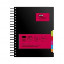 Бизнес-тетрадь Attache Selection Office book А4, 200 листов, клетка, гребень, черный металлик 888097