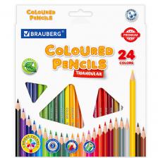 Набор карандашей BRAUBERG Карандаши цветные PREMIUM 24 цвета