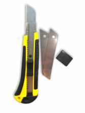 Нож строительный / канцелярский нож желтый 18мм