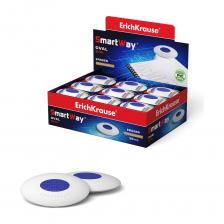 Ластик ErichKrause SmartWay Mini Oval с пластиковым держателем 45533