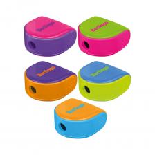 Пластиковая точилка Berlingo Fuze Ergo 1 отверстие, контейнер, ассорти, блистер BBp_15018