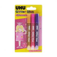 Клеящие блестки UHU Creativ Glitzerkleber Princess, для декорирования, 3 х 10 мл. (UHU 46430) Клеящие блестки UHU Creativ Glitzerkleber Princess, для декорирования, 3 х 10 мл. (UHU 46430)