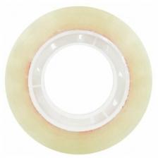 Клейкая лента скотч 19 мм х 33 м канцелярская, комплект 12 шт, прозрачная