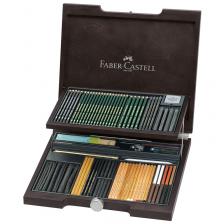 Художественные изделия Faber-Castell Pitt Monochrome набор 85 предметов, в дерев.коробке