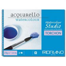 Альбом Fabriano Watercolor Studio Torchon для акварели, 13,5x21см, 270г/м2, 12л, спираль по короткой стороне (Fabriano 72701321) Альбом Fabriano Watercolor Studio Torchon для акварели, 13,5x21см, 270г/м2, 12л, спираль по короткой стороне (Fabriano 72701321)