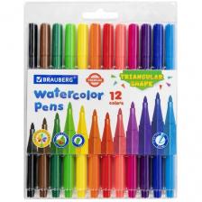 BRAUBERG Набор фломастеров Premium, 152193, разноцветный, 1.5 мм, 12 шт.