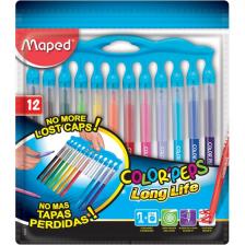 Фломастеры MAPED Long Life Innovation, средний пишущий узел, смываемые, набор 12 цветов (MAPED 845045)* Фломастеры MAPED Long Life Innovation, средний пишущий узел, смываемые, набор 12 цветов (MAPED 845045)*