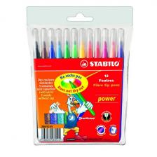Фломастеры Stabilo Power, набор 12 цветов (Stabilo 280/12-01)*