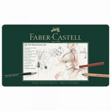Набор художественный FABER-CASTELL "Pitt Monochrome", 33 предмета, металлическая коробка, 112977 Набор художественный FABER-CASTELL "Pitt Monochrome", 33 предмета, металлическая коробка, 112977